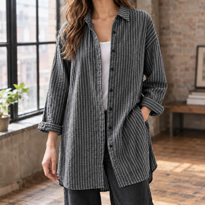 Women's Leontine Relaxed Shirt in Green | Invictora.com