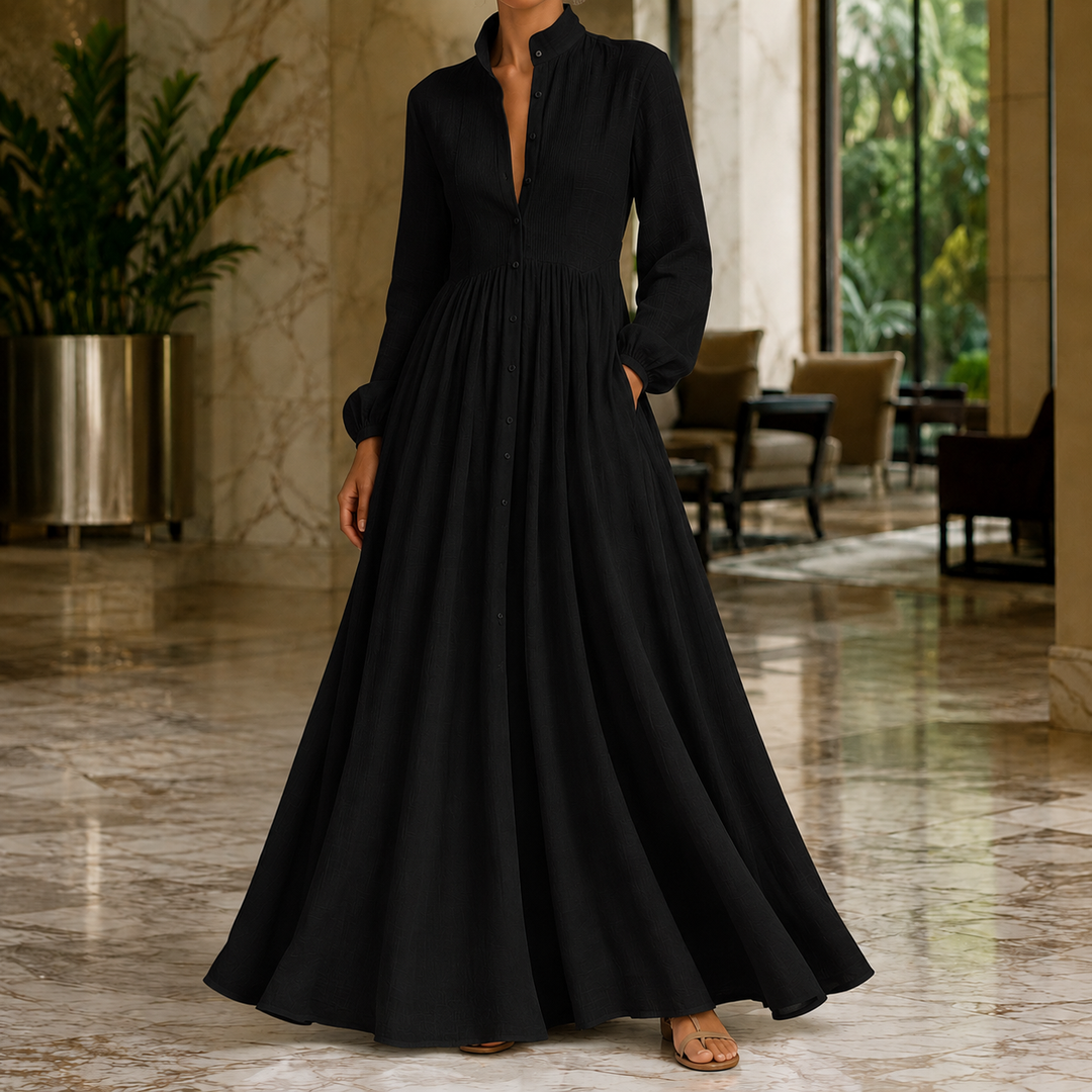 Women's Evangeline Button-Front Maxi Dress product image | Invictora.com