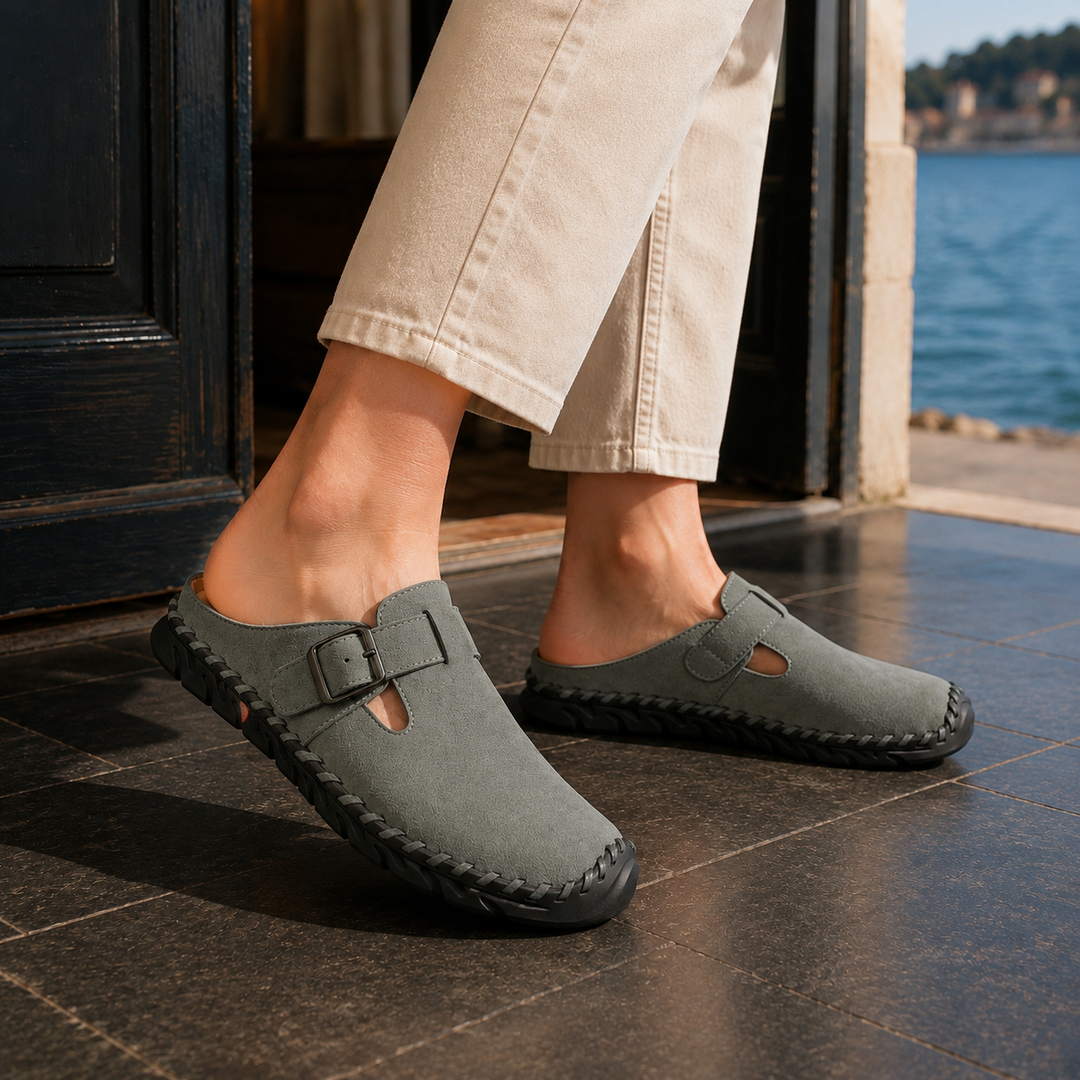 Women's Bernardi Buckle Mules product image | Invictora.com