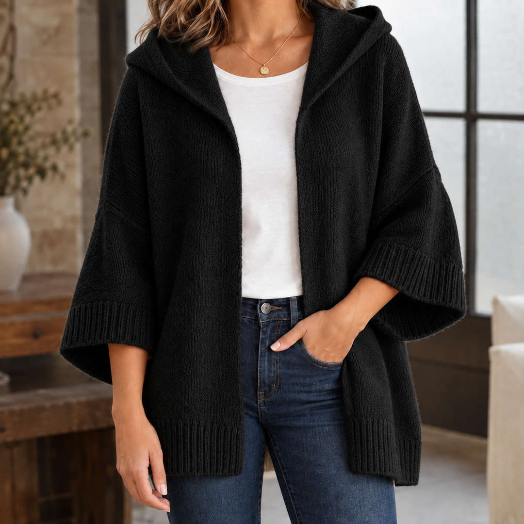 Women's Valerie-Jane Hooded Cardigan in Beige | Invictora.com