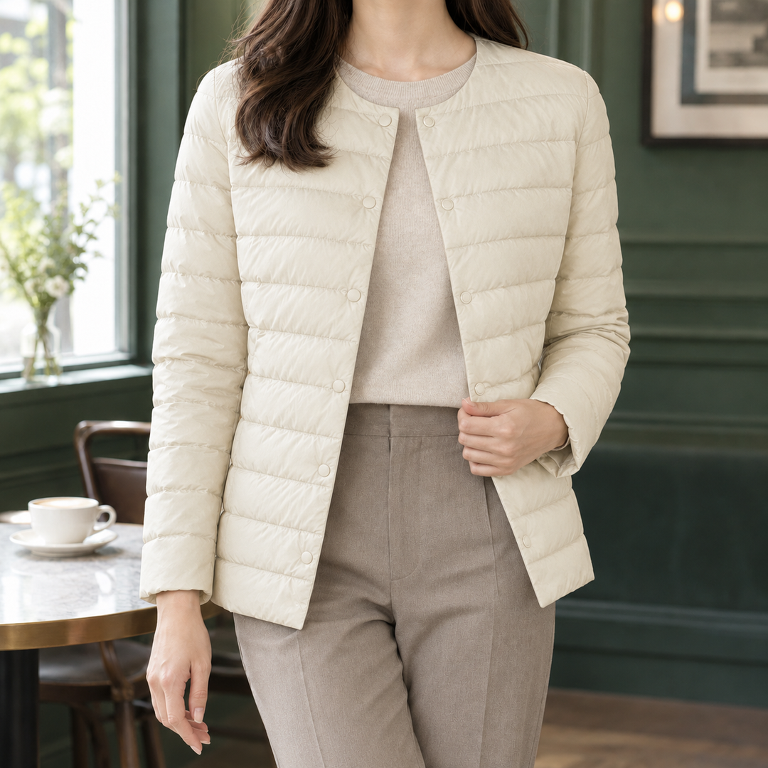 Women's Amabel Quilted Jacket in Black | Invictora.com