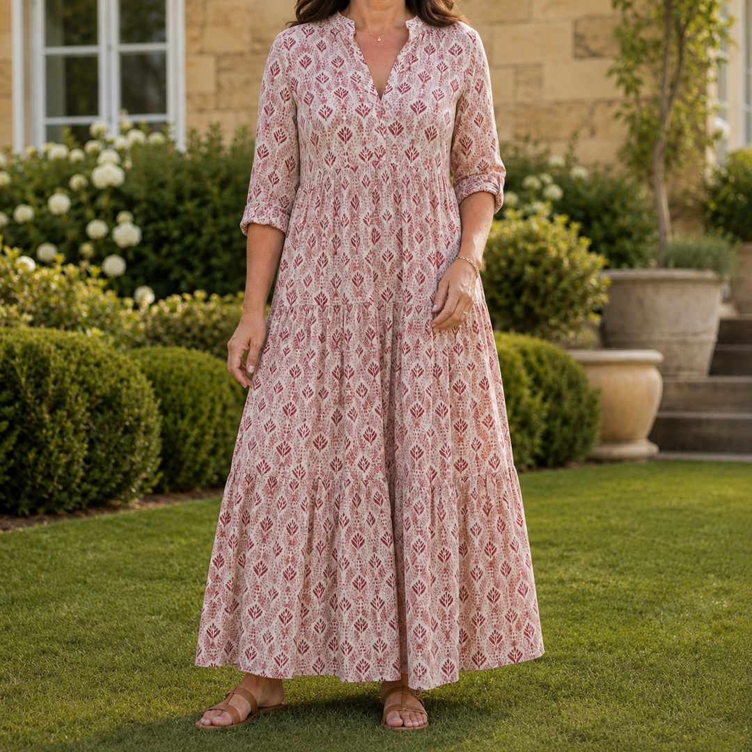 Women's Honora Tiered Maxi Dress in Blue | Invictora.com