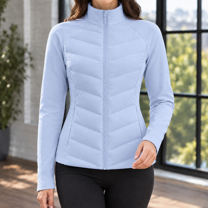 Women's Ilaria-Louise Quilted Jacket in Apricot White | Invictora.com