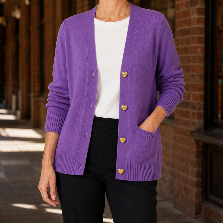 Women's Liliana V Neck Sweater in Pink | Invictora.com