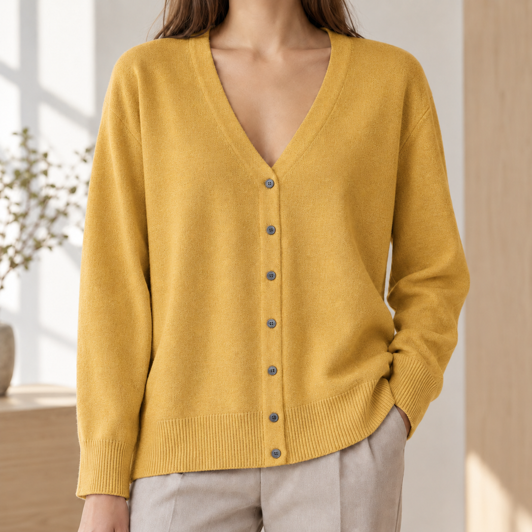Women's Honoria Button Cardigan in White | Invictora.com