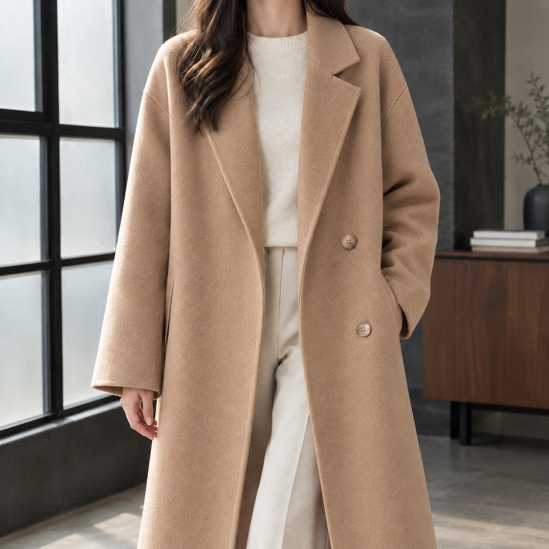 Women's Delia-Grace Double Breasted Coat in Pink | Invictora.com