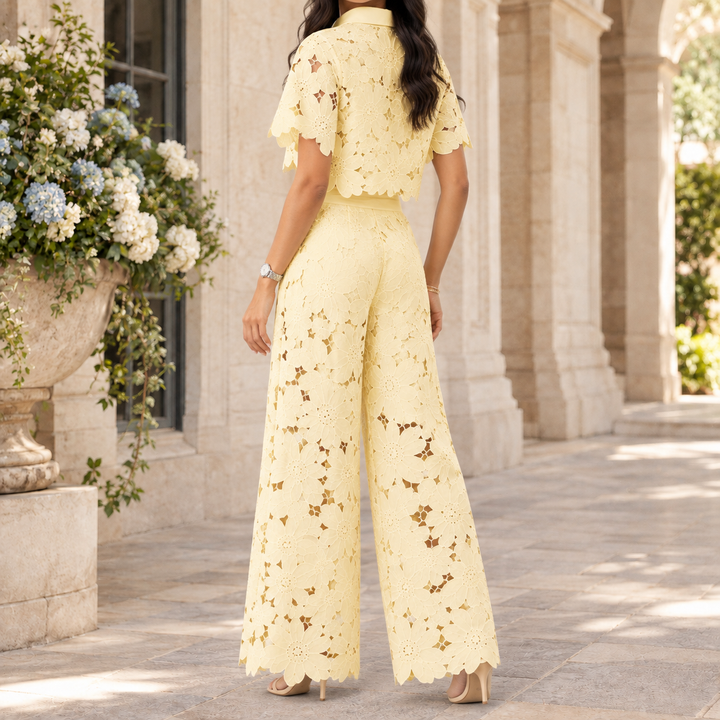 Women's Fenna-June Wide-Leg Set in Light Blue 2 | Invictora.com