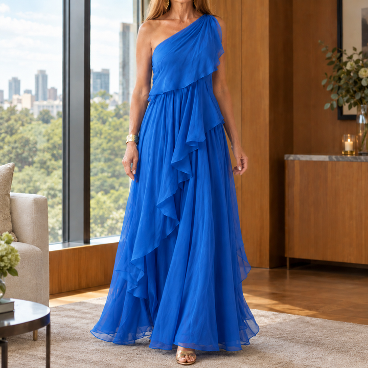 Women's Thalia-Faye One-Shoulder Dress in Green | Invictora.com