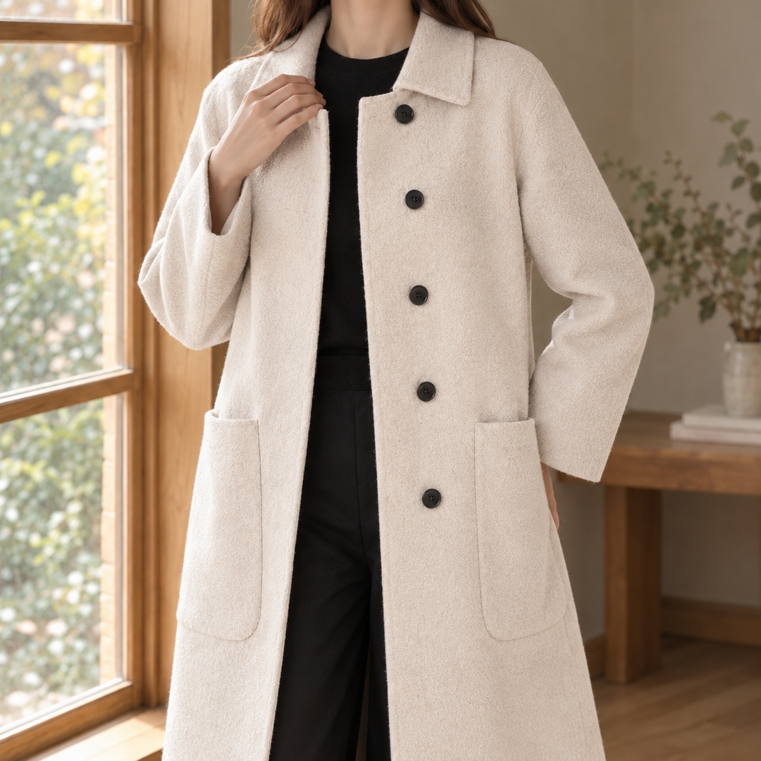 Women's Ameline-Elise Wool Coat in Gray | Invictora.com