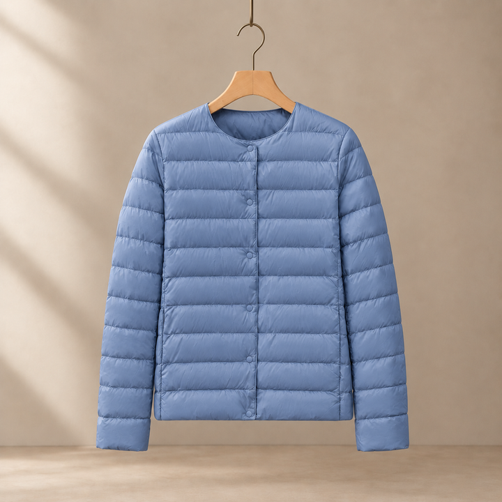 Women's Letitia Quilted Jacket in Off White | Invictora.com