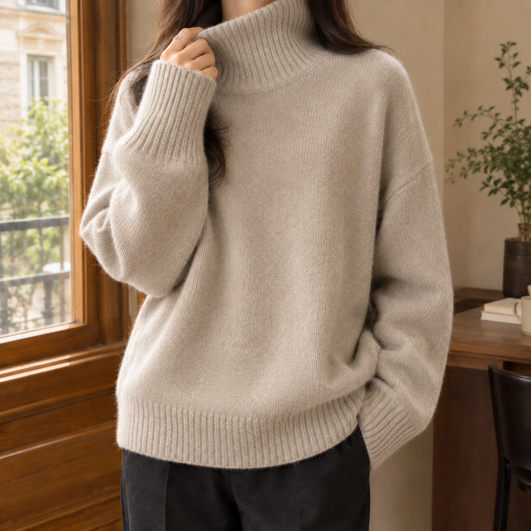 Women's Imogen-Elise Turtleneck Sweater in Gray | Invictora.com