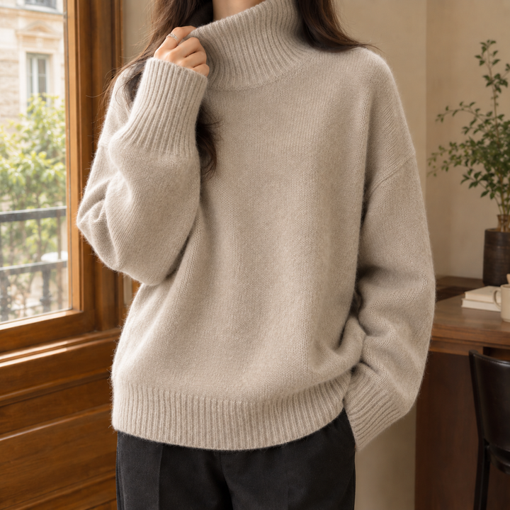 Women's Imogen-Elise Turtleneck Sweater in Gray | Invictora.com