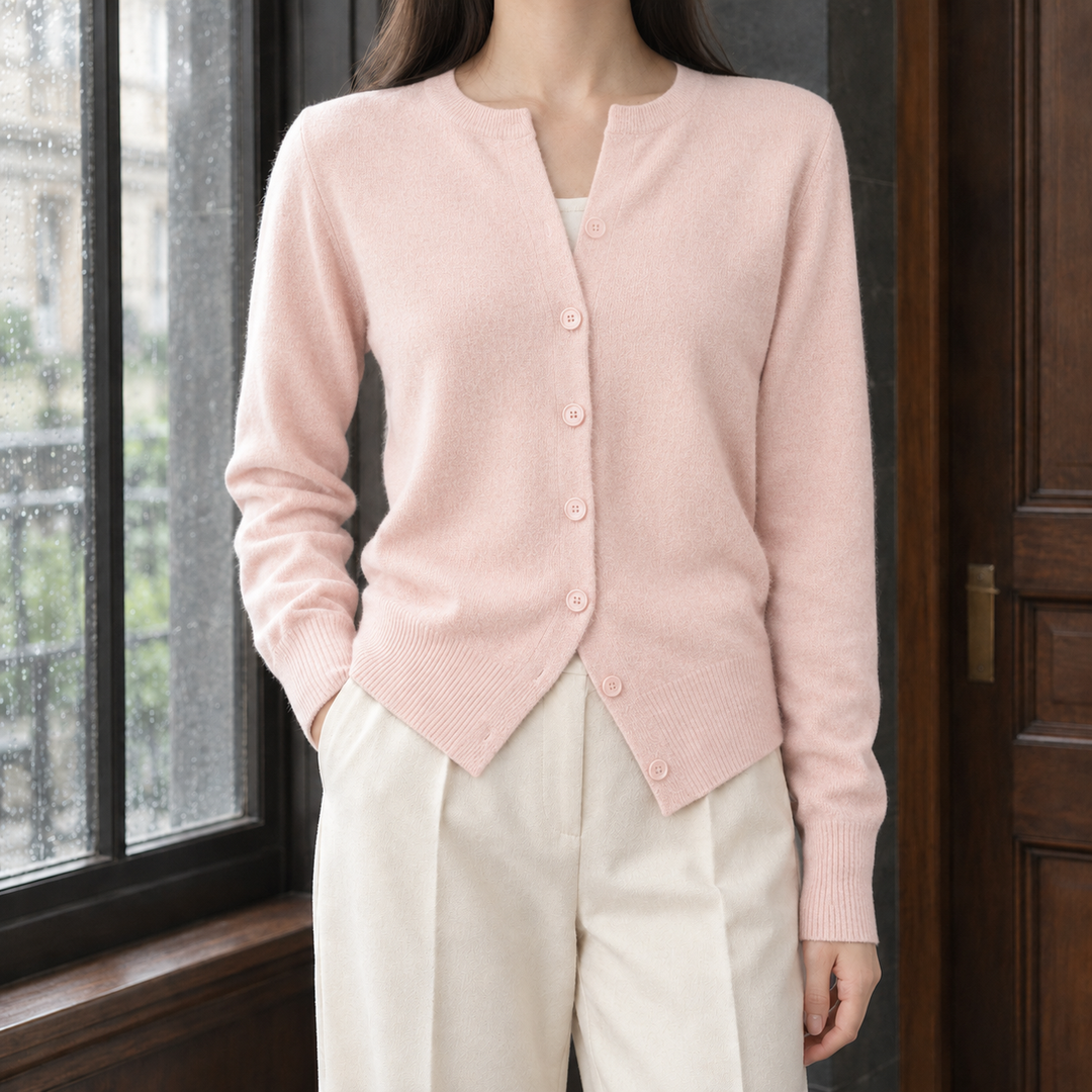 Women's Cecilia Button Front Sweater in Black | Invictora.com