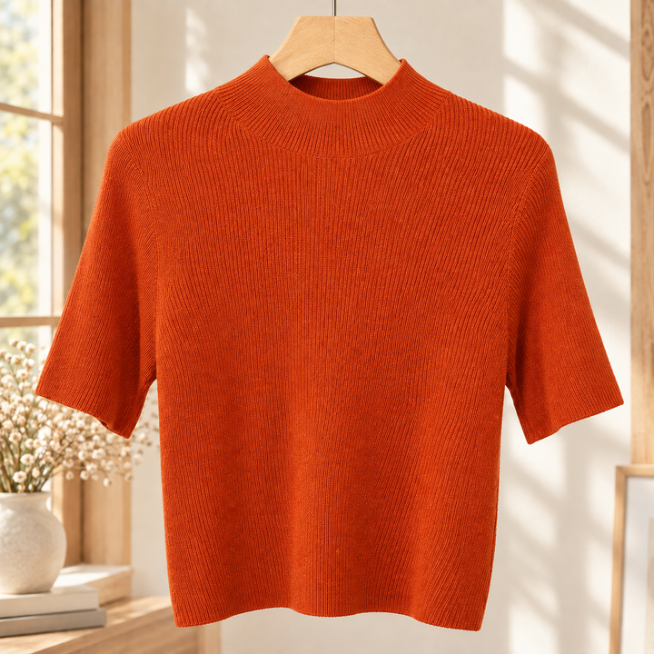 Women's Quinn Mock Neck Top in Black | Invictora.com
