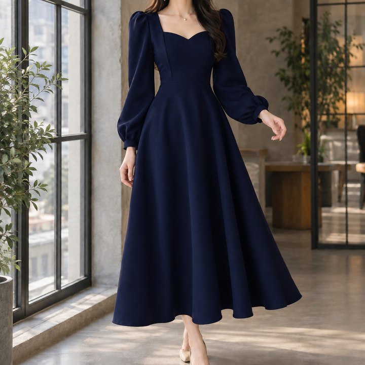 Women's Emmeline A-Line Dress in Black | Invictora.com