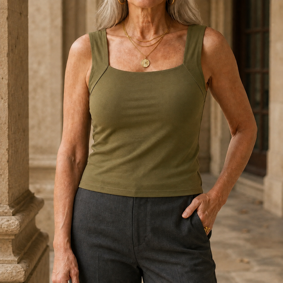 Women's Tallulah-Jade Built-In Tank in Black | Invictora.com