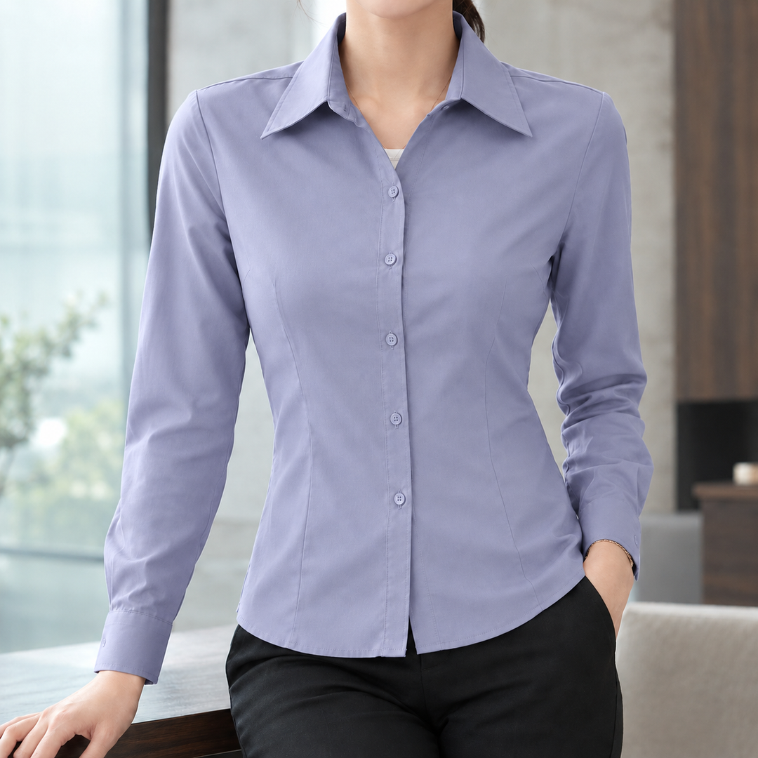 Women's Yolande-Hope Slim Fit Shirt in Burgundy | Invictora.com