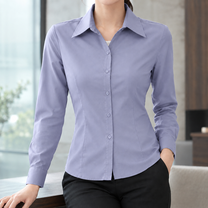 Women's Yolande-Hope Slim Fit Shirt in Burgundy | Invictora.com