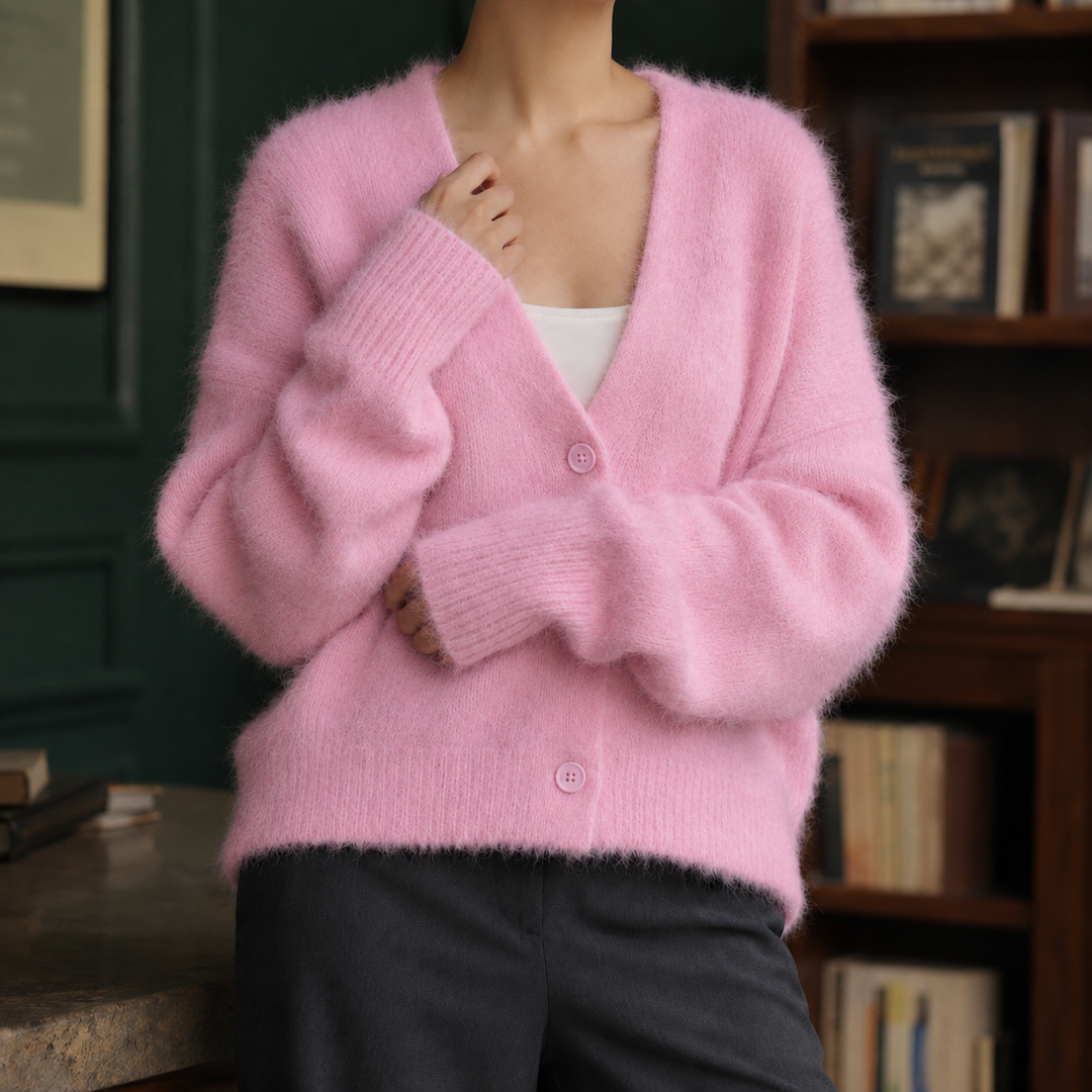 Women's Raven-June Soft Knit Cardigan in Off White | Invictora.com