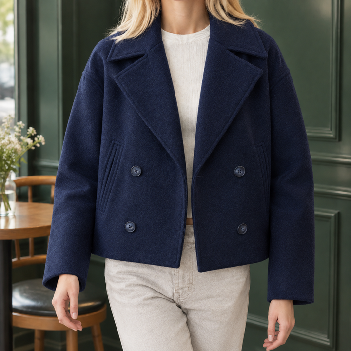 Women's Leonie-Hope Double-Breasted Jacket in Black | Invictora.com