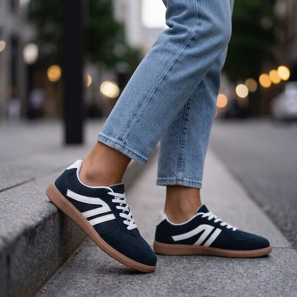 Women's Amalfi Retro Sneakers in Dark Green | Invictora.com