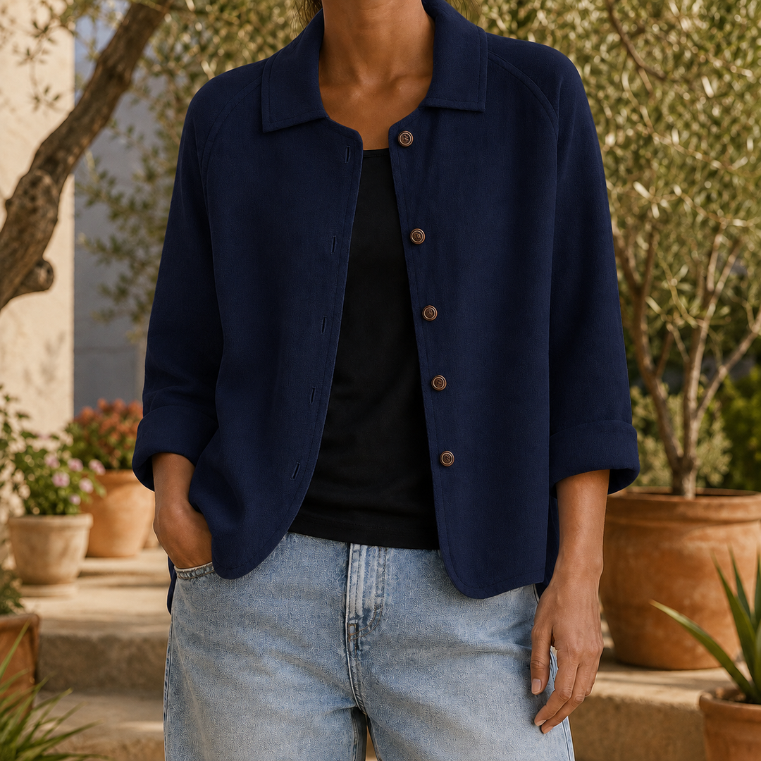 Women's Soraya-Lane Collared Sweater in Light Blue | Invictora.com