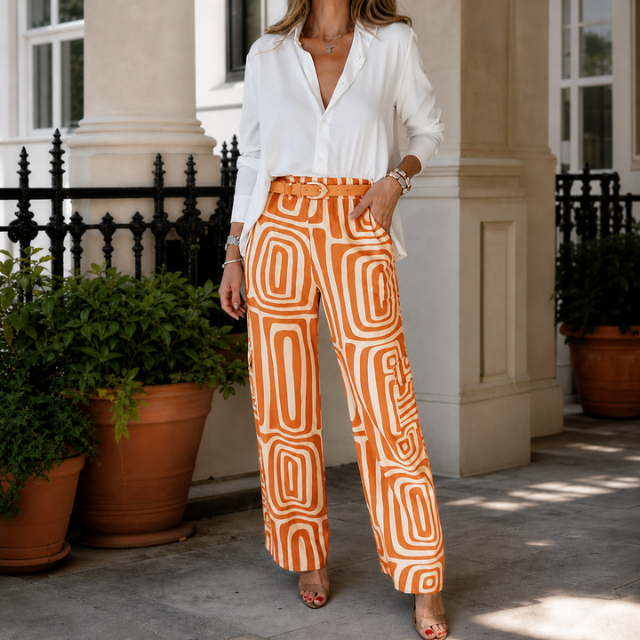 Women's Evangeline-Skye Flowing Set in Khaki | Invictora.com