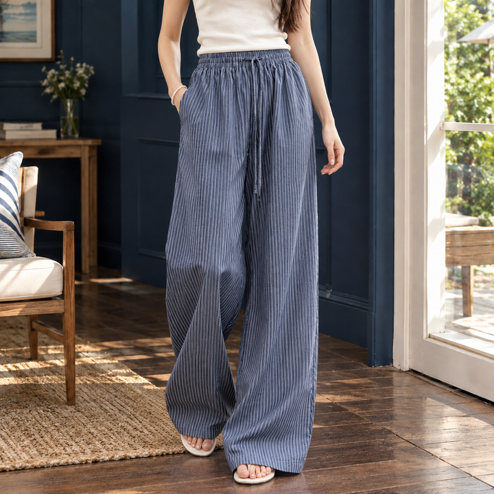 Women's Mariella-Grace Wide-Leg Pants in Pink | Invictora.com