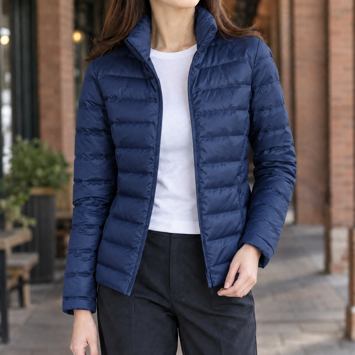Women's Sibylla Cashmere Puffer Jacket in White | Invictora.com