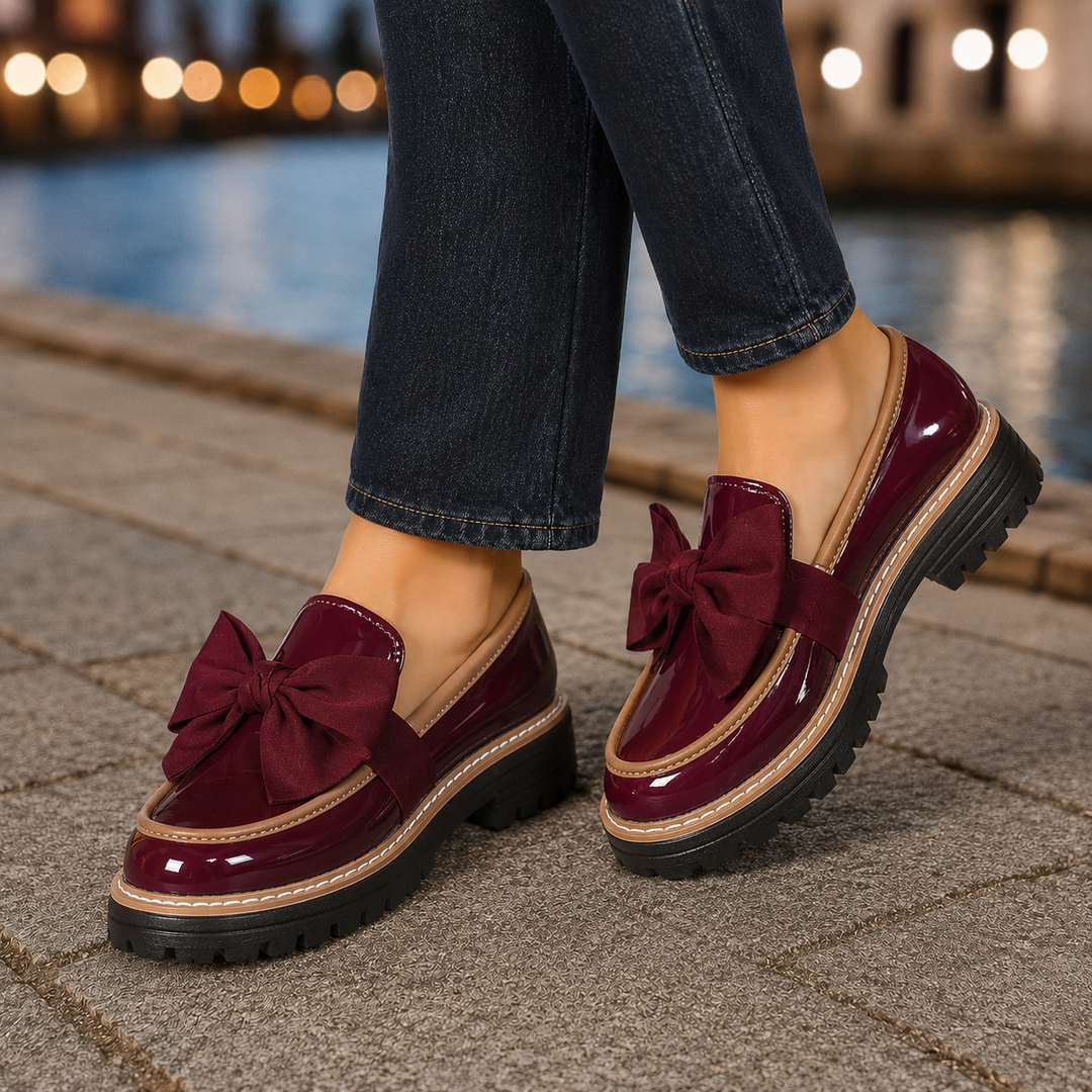 Women's Cortona Bow Loafers in Brown | Invictora.com