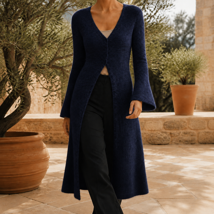 Women's Alba-Faye V Neck Sweater in Gray | Invictora.com