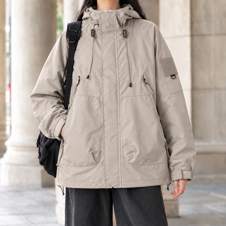 Women's Eden-Hope Hooded Utility Jacket in Strawberry Red | Invictora.com