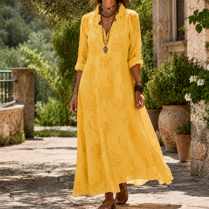 Women's Eloise-Kate Embroidered Maxi Dress product image | Invictora.com