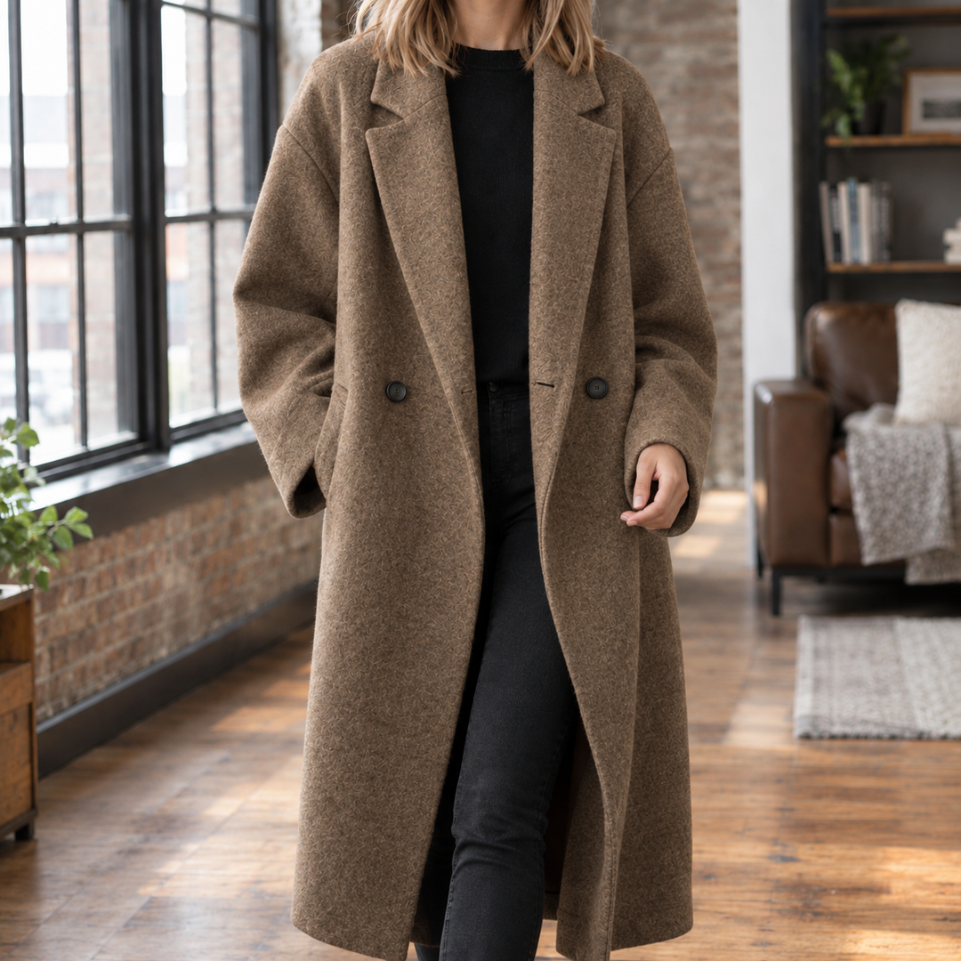 Women's Serena-Faye Wool Blend Coat in Black | Invictora.com