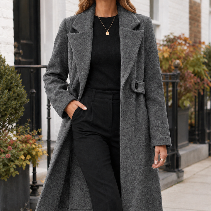 Women's Brigitta-June Longline Coat in Camel | Invictora.com