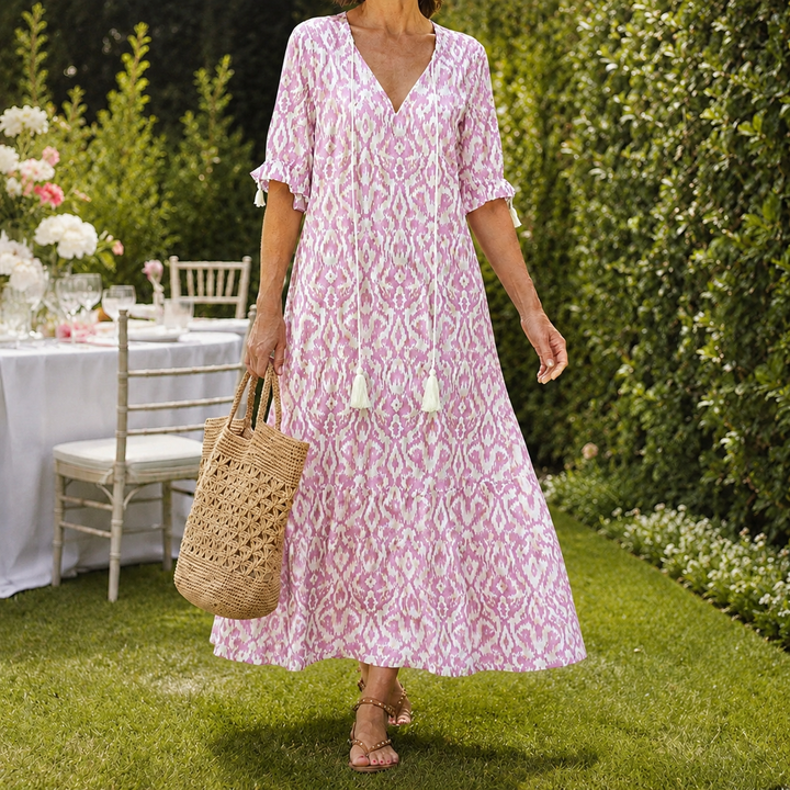 Women's Ada Ikat Maxi Dress product image | Invictora.com