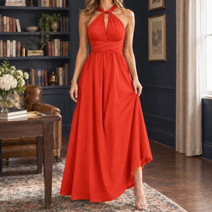Women's Emmeline-Jade Convertible Maxi Dress in Black | Invictora.com