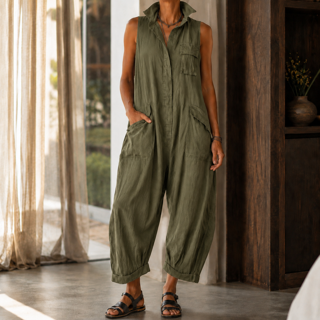 Women's Colette-Rose Wide Leg Jumpsuit in Black | Invictora.com
