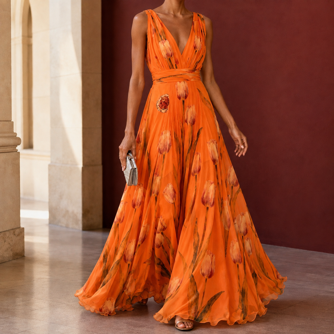 Women's Annabel-Lane Plunge Maxi Dress product image | Invictora.com