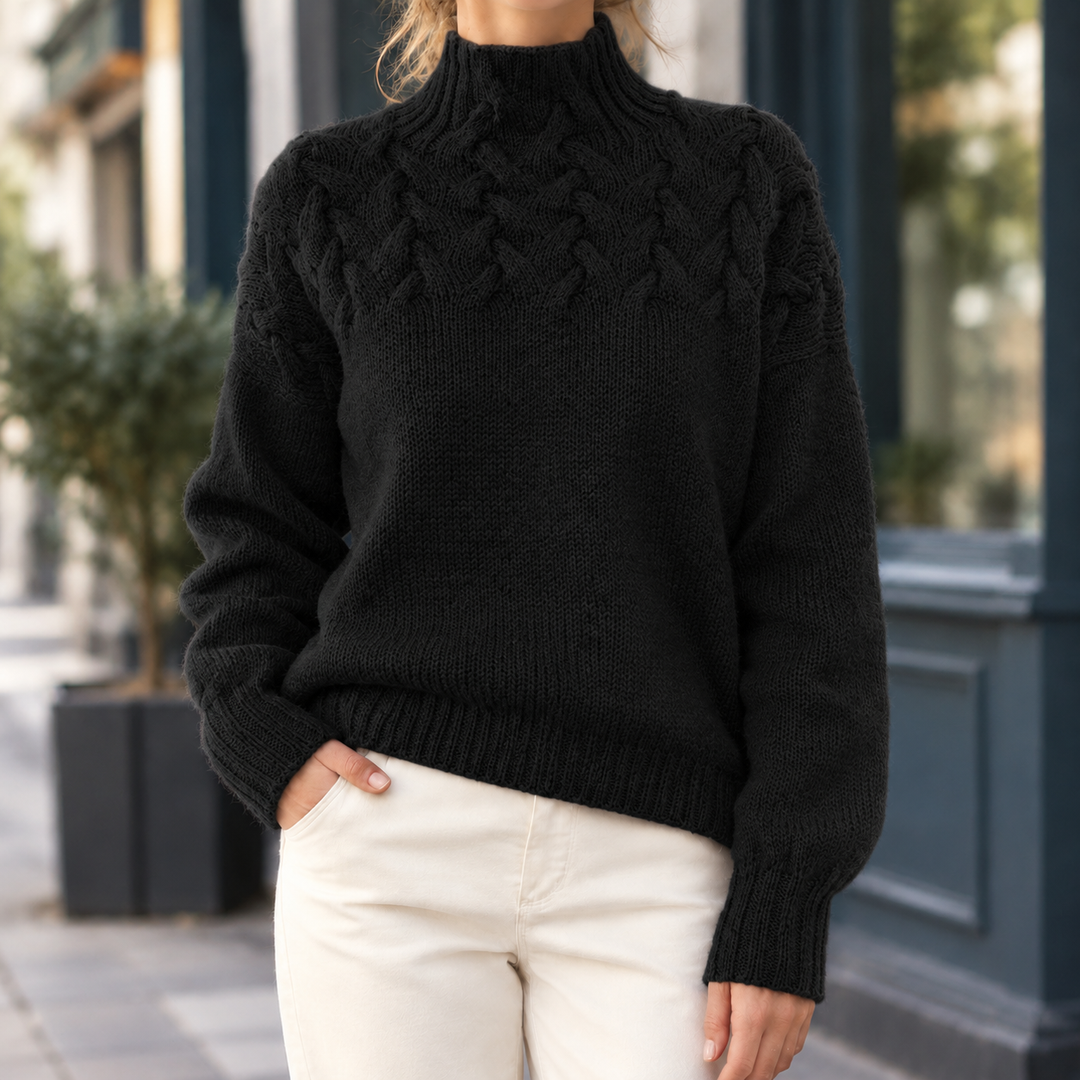 Women's Paloma-Marie Cable Knit Sweater in White | Invictora.com