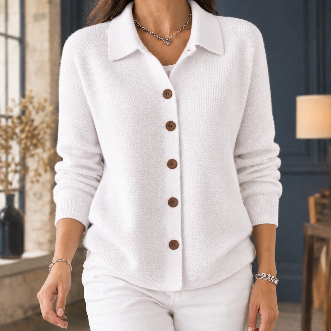 Women's Berenice-Marie Wool Cardigan in Black | Invictora.com