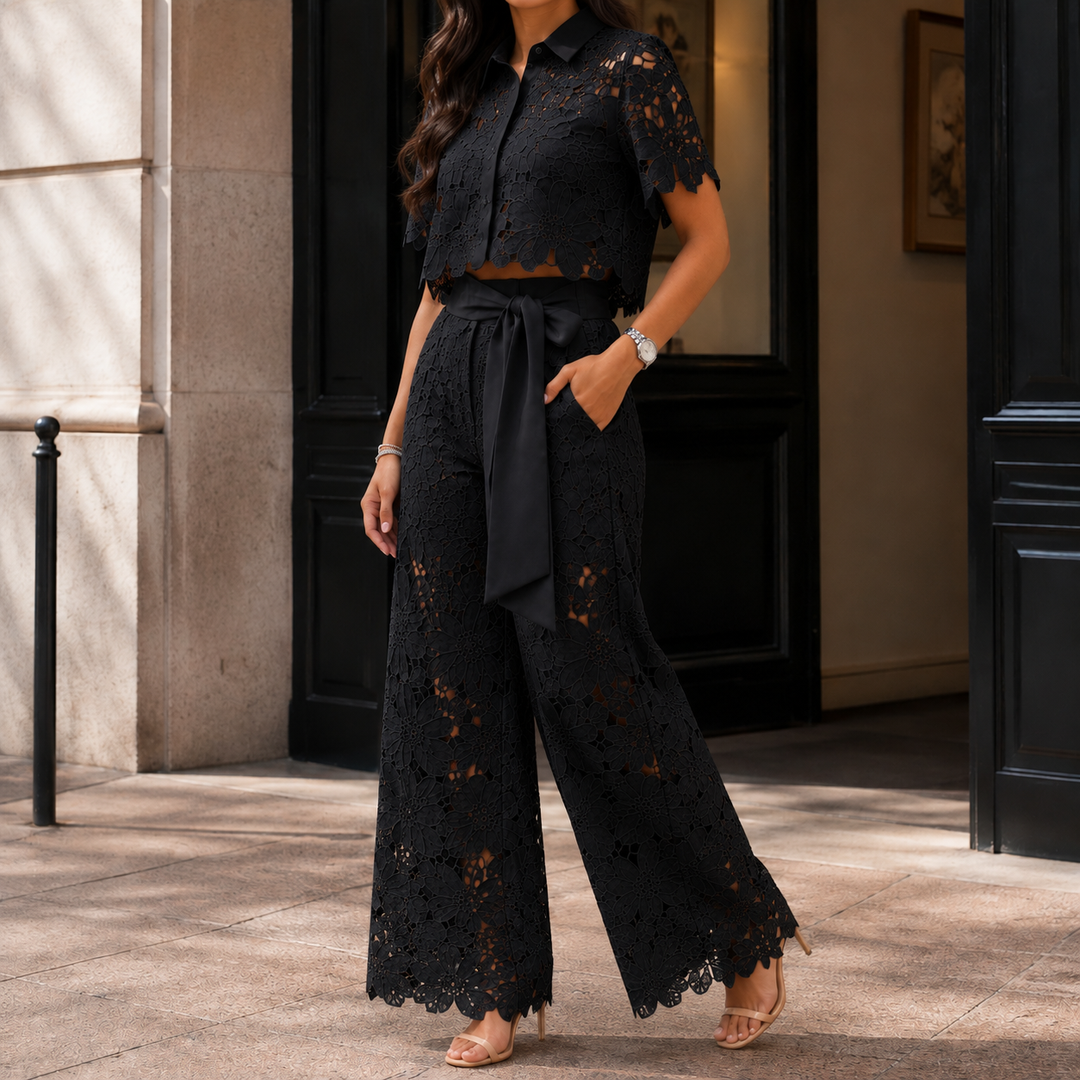 Women's Willa Wide-Leg Set in Light Blue | Invictora.com