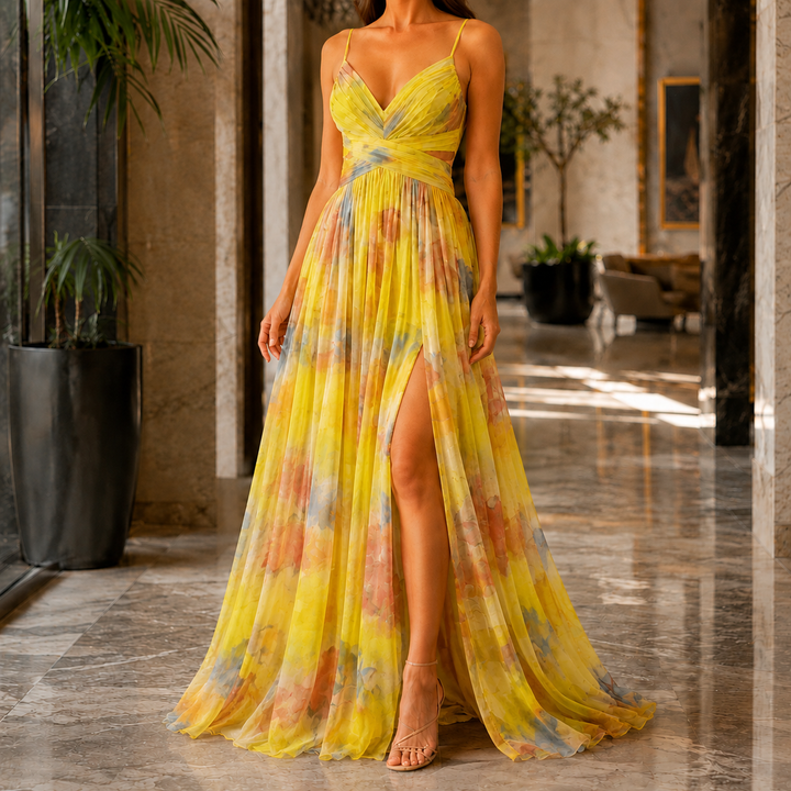 Women's Mina Watercolor Maxi Dress product image | Invictora.com