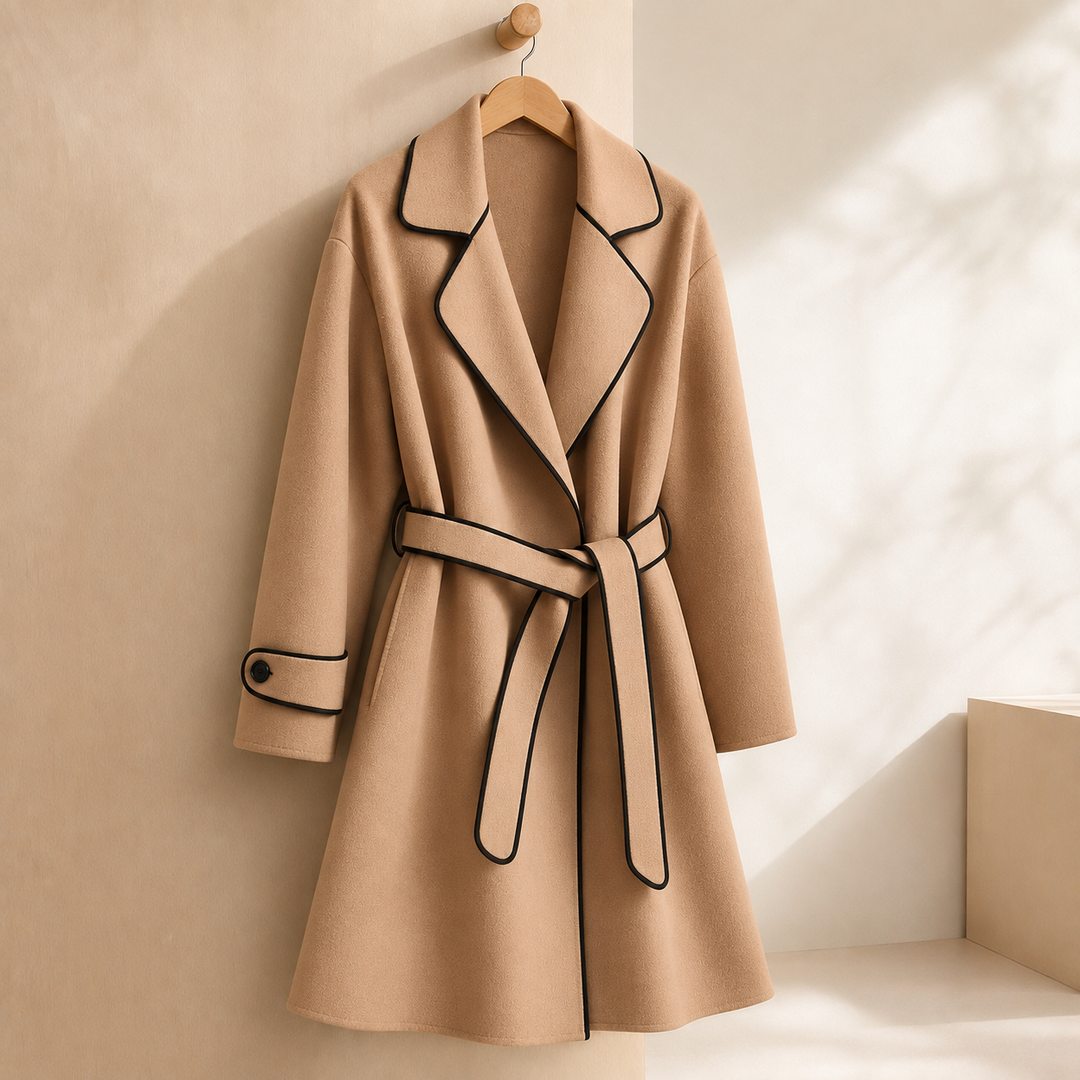 Women's Amabel-Kate Cashmere Coat in Green | Invictora.com