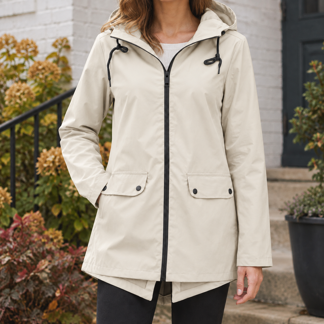Women's Talia-Sage Hooded Jacket in Gray | Invictora.com