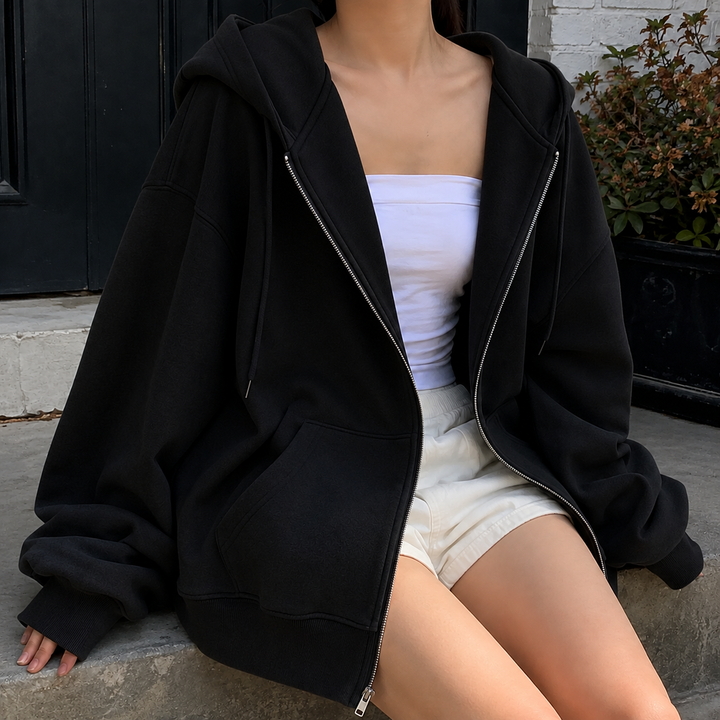 Women's Bettina Oversized Hoodie in Gray | Invictora.com
