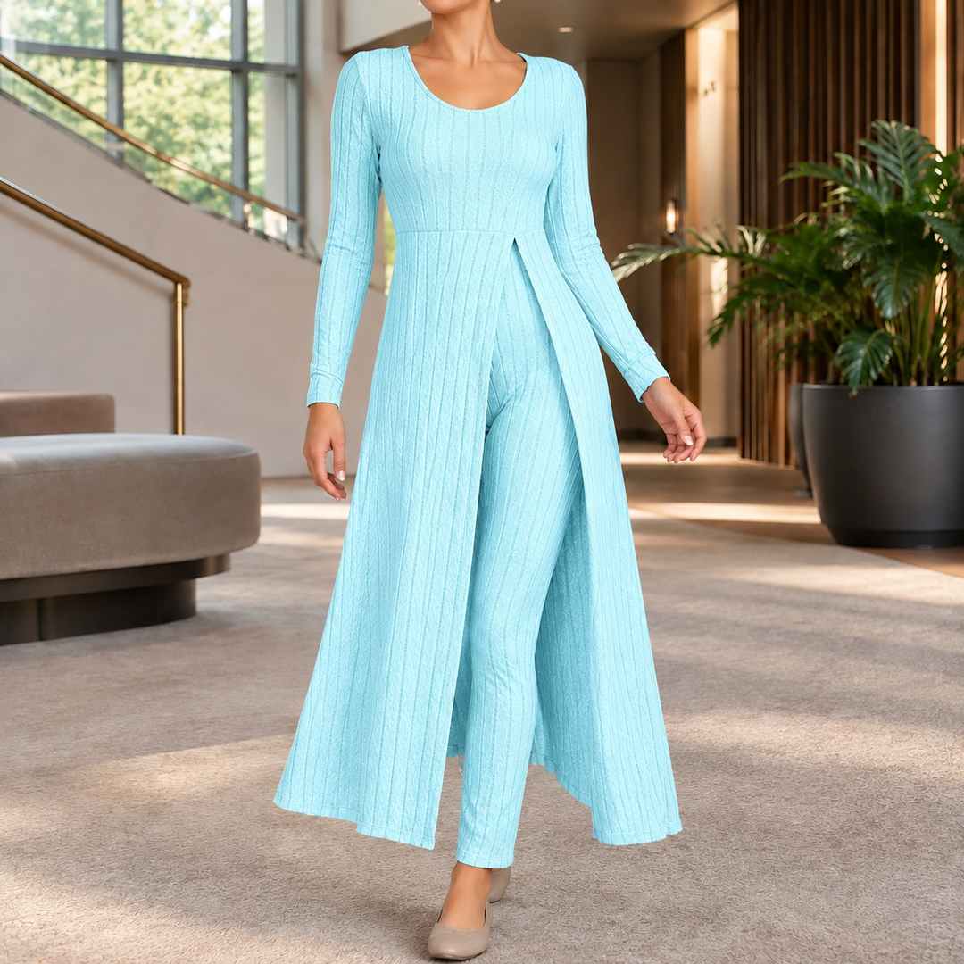 Women's Salome-Marie Ribbed Set in Gray | Invictora.com