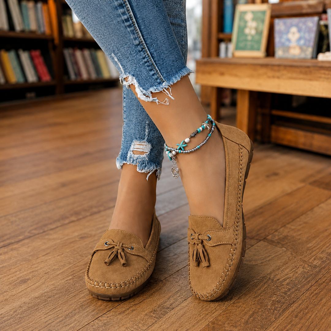 Women's Firenze Tassel Loafers in Blue | Invictora.com