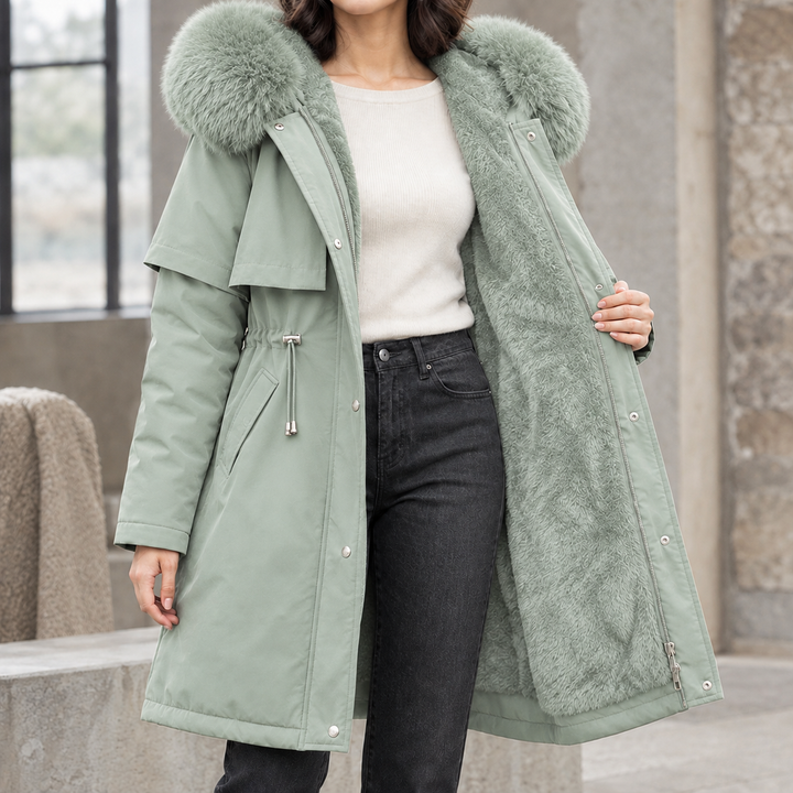Women's Agnes-Hope Hooded Coat in Black | Invictora.com