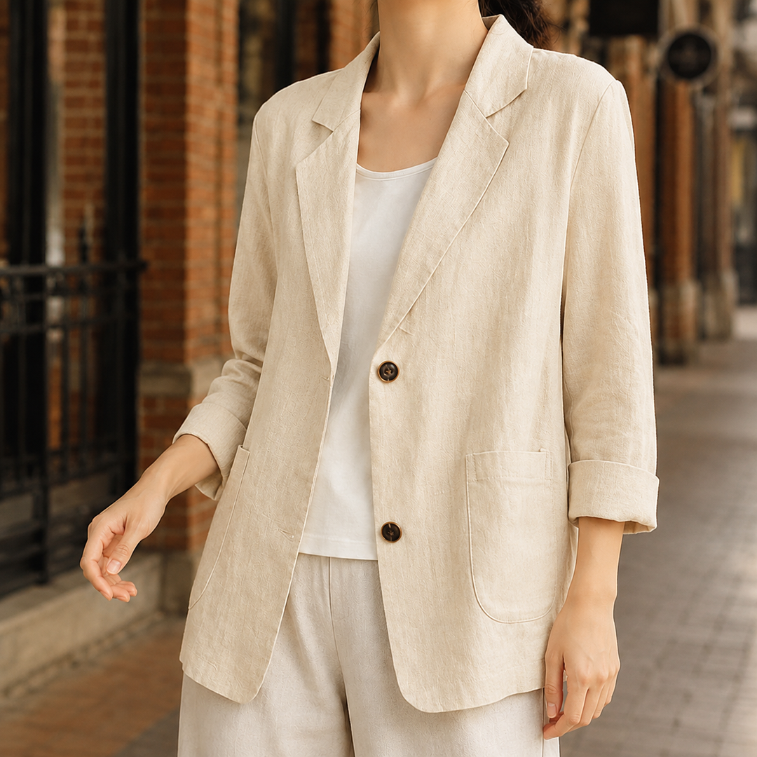 Women's Giselle-Louise Tailored Blazer in Blue | Invictora.com